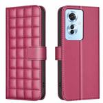 For OPPO Reno11 F 5G Square Texture Leather Phone Case(Red)