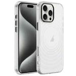 For iPhone 15 Pro Acrylic Skin Feel Corrugated Phone Case(Transparent White)