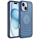 For iPhone 15 Acrylic Skin Feel Corrugated Phone Case(Blue)