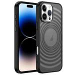 For iPhone 14 Pro Acrylic Skin Feel Corrugated Phone Case(Black)