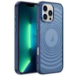 For iPhone 13 Pro Max Acrylic Skin Feel Corrugated Phone Case(Blue)