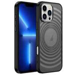 For iPhone 13 Pro Acrylic Skin Feel Corrugated Phone Case(Black)