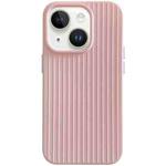 For iPhone 13 Macaroon Tile Stripe TPU Hybrid PC Phone Case(Pink)