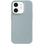 For iPhone 11 Macaroon Tile Stripe TPU Hybrid PC Phone Case(Blue)