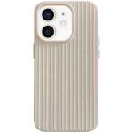 For iPhone 11 Macaroon Tile Stripe TPU Hybrid PC Phone Case(Beige)