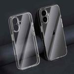 For iPhone 16 Plus Four Corner Airbag Transparent Glass Phone Case