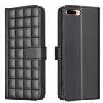 For iPhone SE 2022 / SE 2020 / 8 / 7 Square Texture Leather Phone Case(Black)