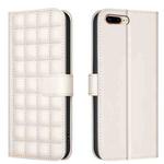 For iPhone 8 Plus / 7 Plus Square Texture Leather Phone Case(Beige)