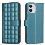 For iPhone 11 Square Texture Leather Phone Case(Green)