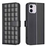 For iPhone 11 Square Texture Leather Phone Case(Black)