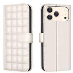 For iPhone 17 Pro Max Square Texture Leather Phone Case(Beige)