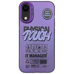 For iPhone XR English Label Double-sided Frosted Phone Case(Purple)