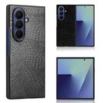 For Samsung Galaxy Z Fold7 5G Crocodile Texture Back Cover Phone Case(Black)