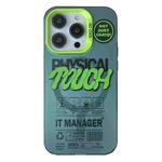 For iPhone 15 Pro Max English Label Double-sided Frosted Magsafe Phone Case(Green)