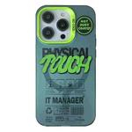 For iPhone 15 Pro English Label Double-sided Frosted Magsafe Phone Case(Green)