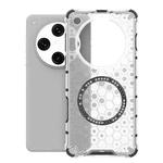 For OPPO Find X8 Pro 5G Honeycomb Magnetic Ring Shockproof Phone Case(White)