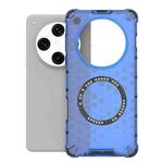 For OPPO Find X8 Pro 5G Honeycomb Magnetic Ring Shockproof Phone Case(Blue)