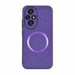 For Honor 200 CD Magsafe Magnetic Cloth Texture Phone Case(Purple)