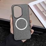 For Honor 400 Pro Global 160.8mm CD Magsafe Magnetic Cloth Texture Phone Case(Grey)