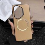 For Honor 400 Pro Global 160.8mm CD Magsafe Magnetic Litchi Texture Phone Case(Khaki)