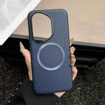 For Honor 400 Pro Global 160.8mm CD Magsafe Magnetic Litchi Texture Phone Case(Blue)