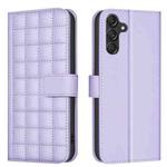 For Samsung Galaxy S24+ 5G Square Texture Leather Phone Case(Purple)
