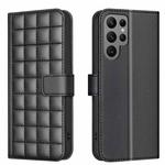 For Samsung Galaxy S25 Ultra 5G Square Texture Leather Phone Case(Black)