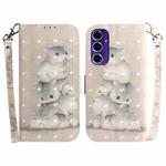 For Samsung Galaxy S24 FE 5G 3D Colored Horizontal Flip Leather Phone Case(Squirrels)