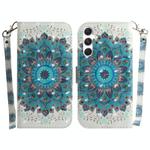 For Samsung Galaxy S25 5G 3D Colored Horizontal Flip Leather Phone Case(Peacock Wreath)