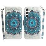 For Samsung Galaxy S25+ 5G 3D Colored Horizontal Flip Leather Phone Case(Peacock Wreath)