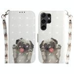 For Samsung Galaxy S25 Ultra 5G 3D Colored Horizontal Flip Leather Phone Case(Pug)