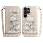 For Samsung Galaxy S25 Ultra 5G 3D Colored Horizontal Flip Leather Phone Case(Squirrels)