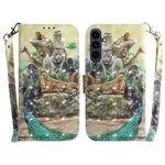 For Samsung Galaxy S25 FE 5G 3D Colored Horizontal Flip Leather Phone Case(Zoo)