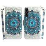 For Samsung Galaxy S25 FE 5G 3D Colored Horizontal Flip Leather Phone Case(Peacock Wreath)
