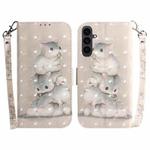 For Samsung Galaxy S25 FE 5G 3D Colored Horizontal Flip Leather Phone Case(Squirrels)