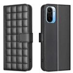 For Xiaomi Poco F3 / Mi 11i Square Texture Leather Phone Case(Black)