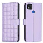 For Xiaomi Poco C31 / Redmi 9C / 10A Square Texture Leather Phone Case(Purple)