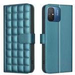 For Xiaomi Poco C55 / Redmi 12C Square Texture Leather Phone Case(Green)