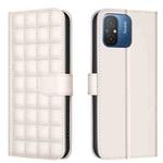 For Xiaomi Poco C55 / Redmi 12C Square Texture Leather Phone Case(Beige)