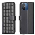For Xiaomi Poco C55 / Redmi 12C Square Texture Leather Phone Case(Black)