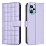 For Xiaomi Poco F5 5G Square Texture Leather Phone Case(Purple)