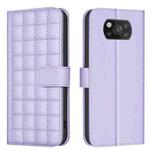 For Xiaomi Poco X3 / X3 NFC Square Texture Leather Phone Case(Purple)