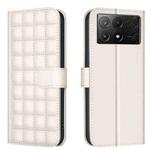 For Xiaomi Poco X6 Pro / Redmi K70E Square Texture Leather Phone Case(Beige)