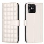 For Redmi 10C Square Texture Leather Phone Case(Beige)