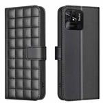 For Redmi 10C Square Texture Leather Phone Case(Black)