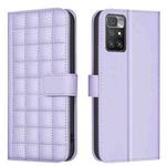 For Redmi 10 2022 / Note 11 4G Square Texture Leather Phone Case(Purple)