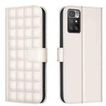 For Redmi 10 2022 / Note 11 4G Square Texture Leather Phone Case(Beige)