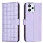 For Redmi 12 4G Square Texture Leather Phone Case(Purple)
