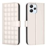 For Redmi 12 4G Square Texture Leather Phone Case(Beige)