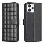 For Redmi 12 4G Square Texture Leather Phone Case(Black)